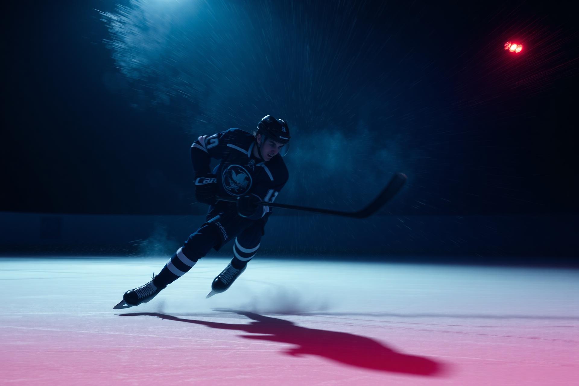 Hockey player skating
